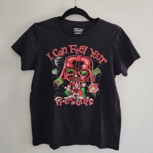 Kids Funko Star Wars Darth Vader I Can Feel Your Presents Christmas T-Shirt L
